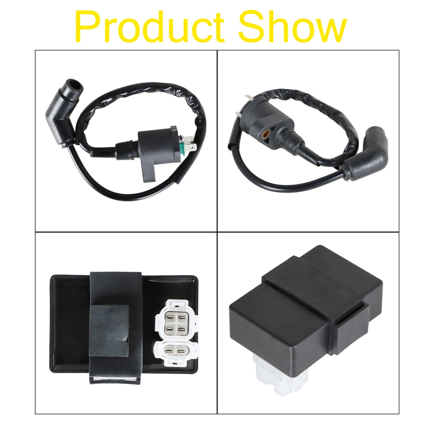 munirater Black and white CDI Ignition Coil Replacement for Recon 250 TRX250TM Sportrax 250 TRX250EX 2009-2020 30410-HN6-000