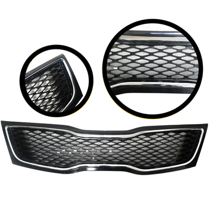 munirater Front Upper Bumper Radiator Grill Grille Black Replacement for 2014 2015 Optima Sedan 4-Door