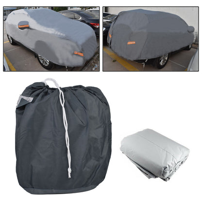 munirater Car Cover Waterproof All Weather Protect Gray Replacement for Sedan Length up to 202 L
