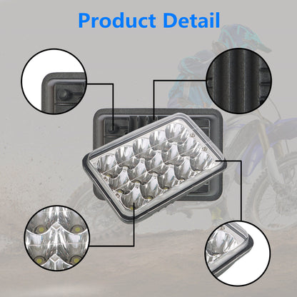 munirater 4 x 6In LED Hi/Lo Projector Sealed Beam Headlight Replacement for DRZ400SM DRZ400S