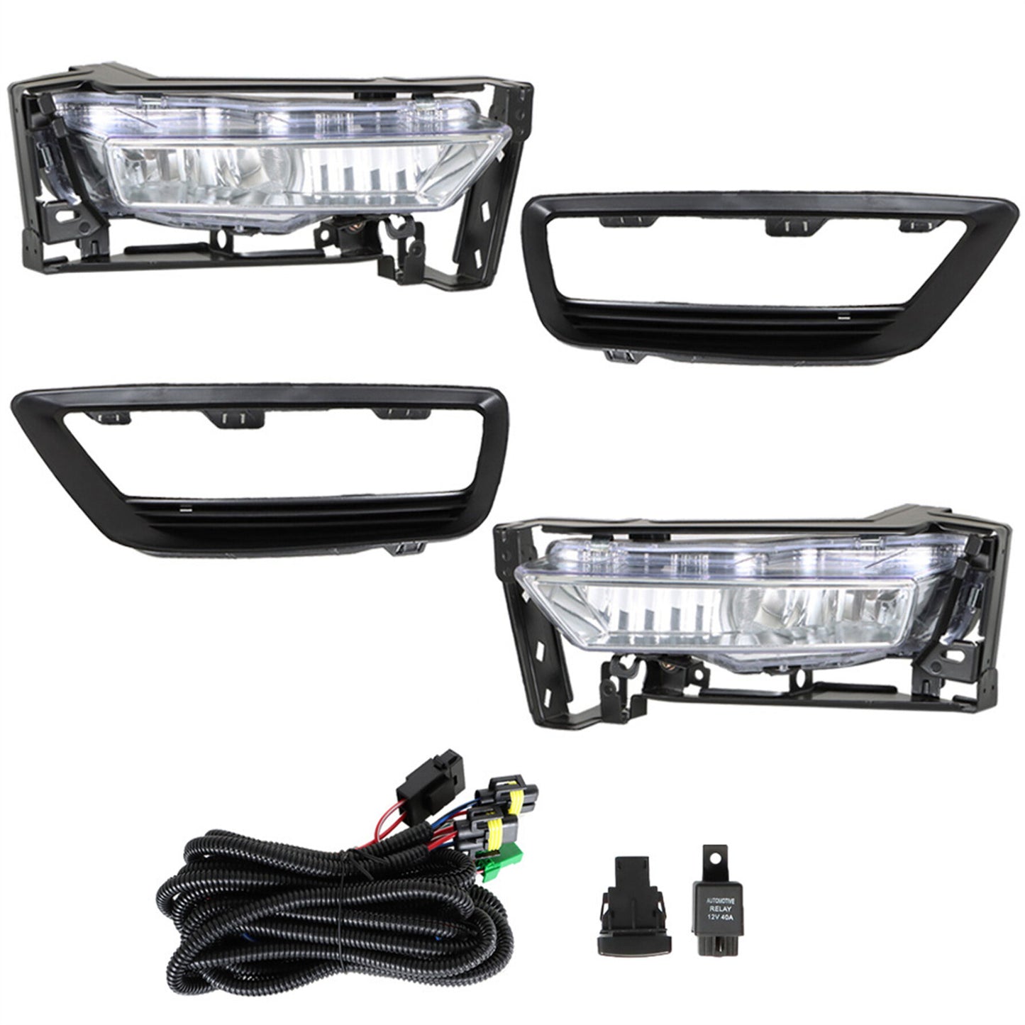 munirater Fog Lights Lamps+Switch+Wiring Kit For 2013-2015 Honda Accord RH&LH Side