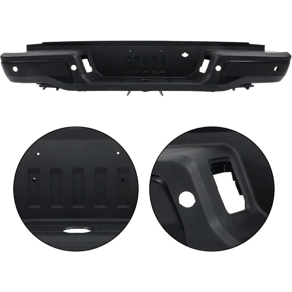 Black Steel Rear Step Bumper for Ford Ranger 2019-2023, FO1103227