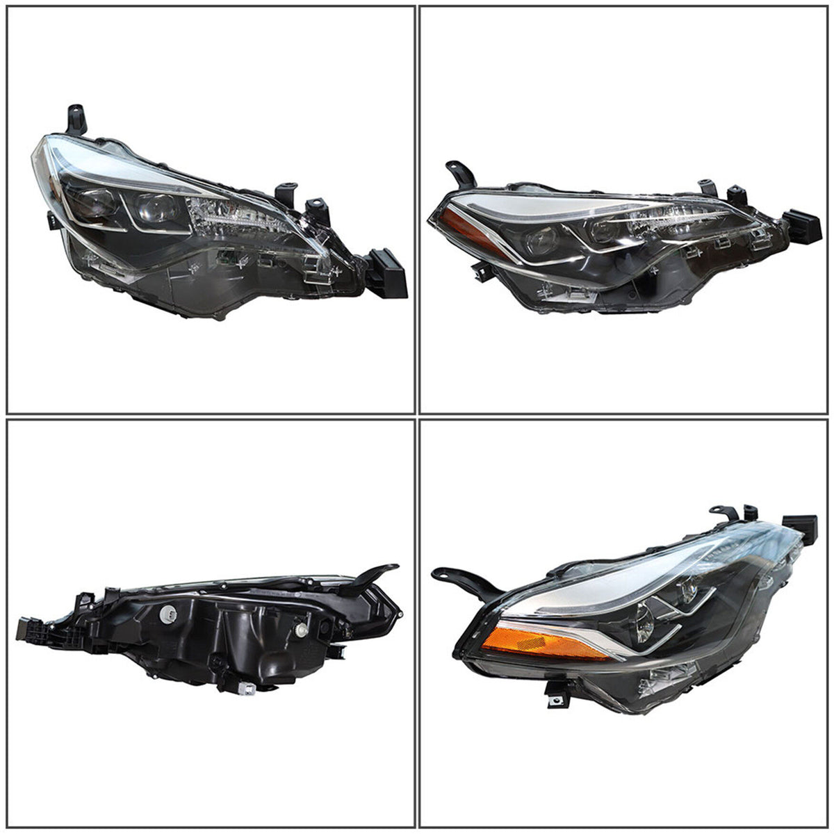 munirater 1-Pack RH Projector Headlight Headlamp Assembly Set Replacement for 2017 2018 2019 Corolla SE XLE XSE Sedan, Replace Passenger Side Headlamps Halogen LED