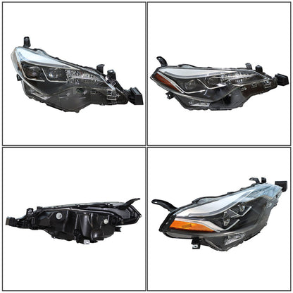 munirater 1-Pack RH Projector Headlight Headlamp Assembly Set Replacement for 2017 2018 2019 Corolla SE XLE XSE Sedan, Replace Passenger Side Headlamps Halogen LED