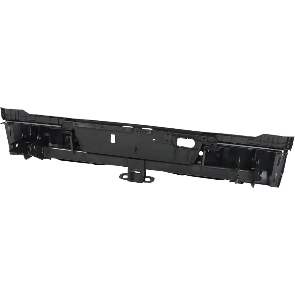 Black Rear Step Bumper for Toyota Tundra 2022-2024, with Sensor Holes, for Tow-Hitch Models, TO1103146