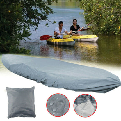 munirater Kayak Cover Canoe Storage Protection Cover Outdoor Fishing Boat Cover 3.1~3.5m/10.2ft~11.4ft