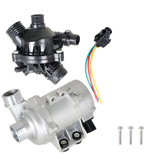 munirater Electric Engine Water Pump w/Thermostat Replacement for 325i 325xi 328i 328xi 330i 330xi 525i 525xi 528i 528xi 530i 530xi x3 x5 z4 11517586925