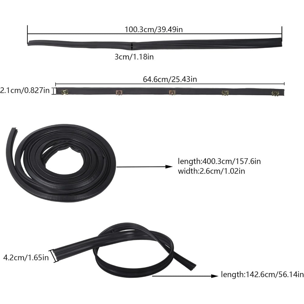 Door & Window Weatherstrip Kit for 1972-1979 Dodge D/W Pickups, 10-Piece