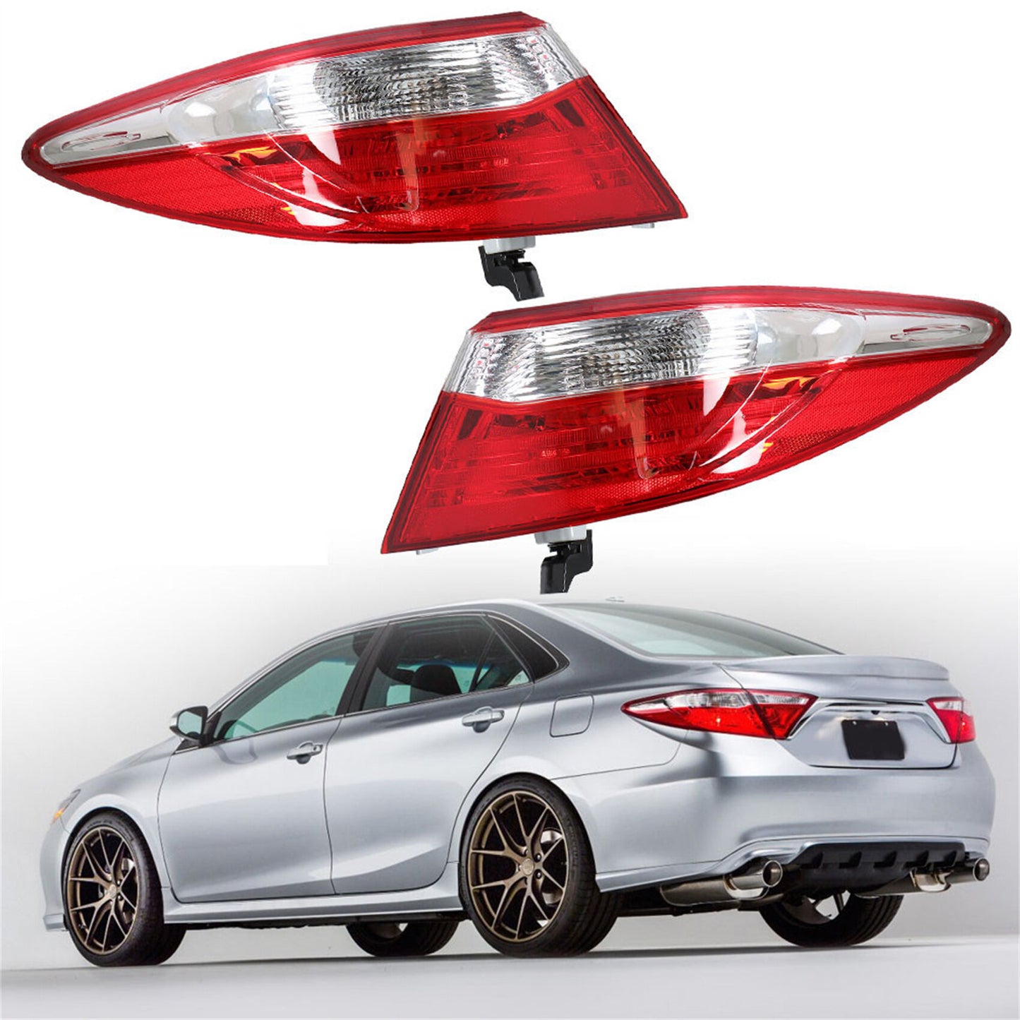 munirater Left+Right Side Outer Tail Lights Brake Lamp For 2015-2017 Toyota Camry