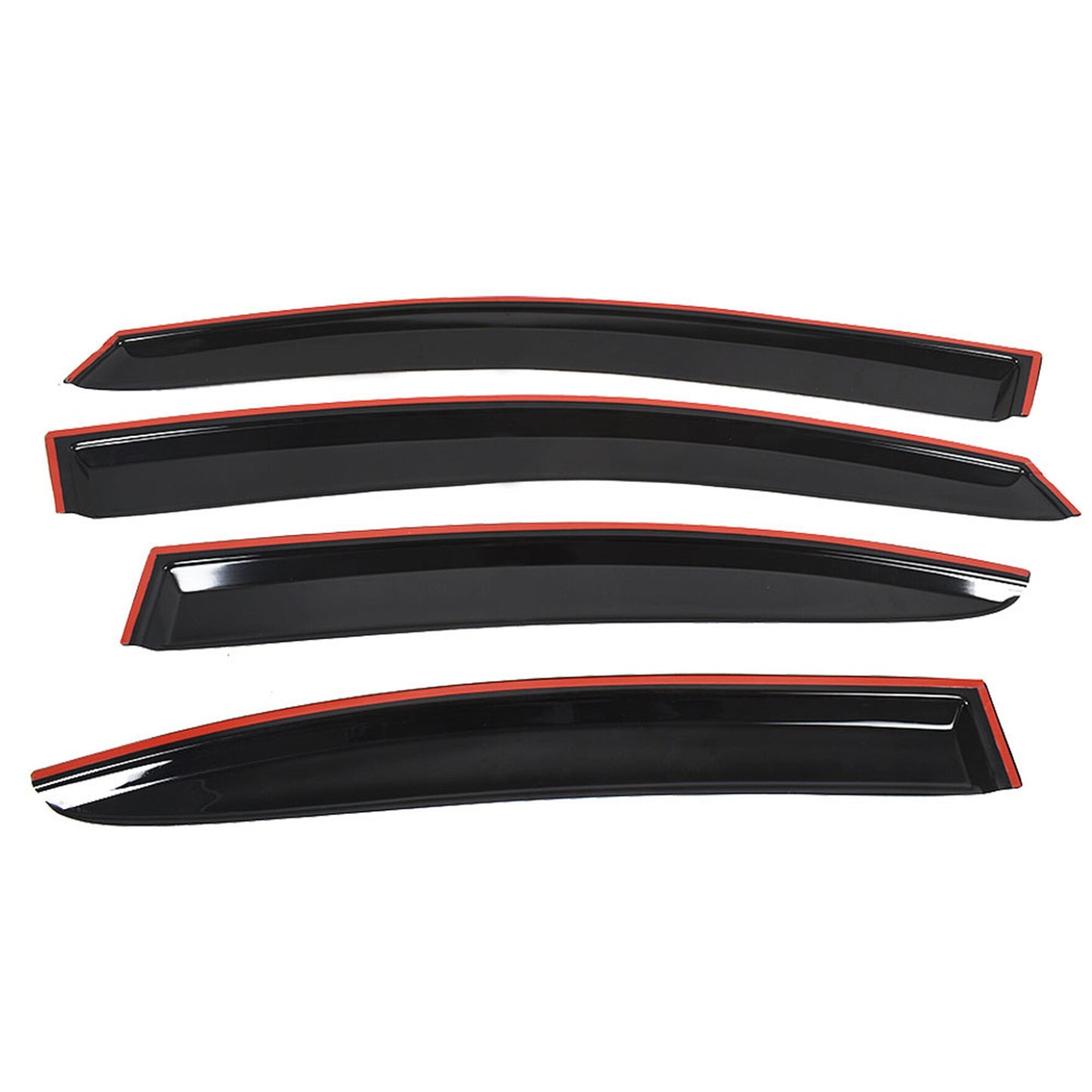 munirater Black Side Window Visor Vent Rain Guard Deflector Replacement for 2015-2019 Subaru WRX STI JDM Style