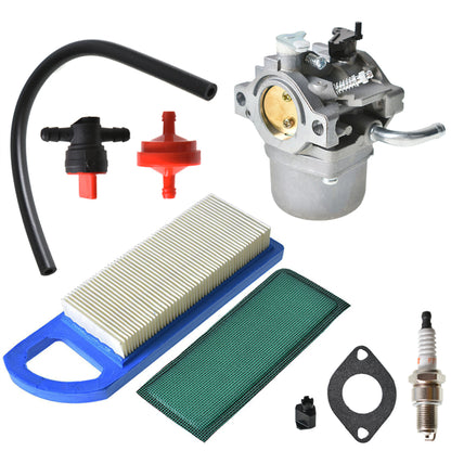 Carburetor Air Filter Spark Plug Kit Replacement for Briggs&Stratton Carb