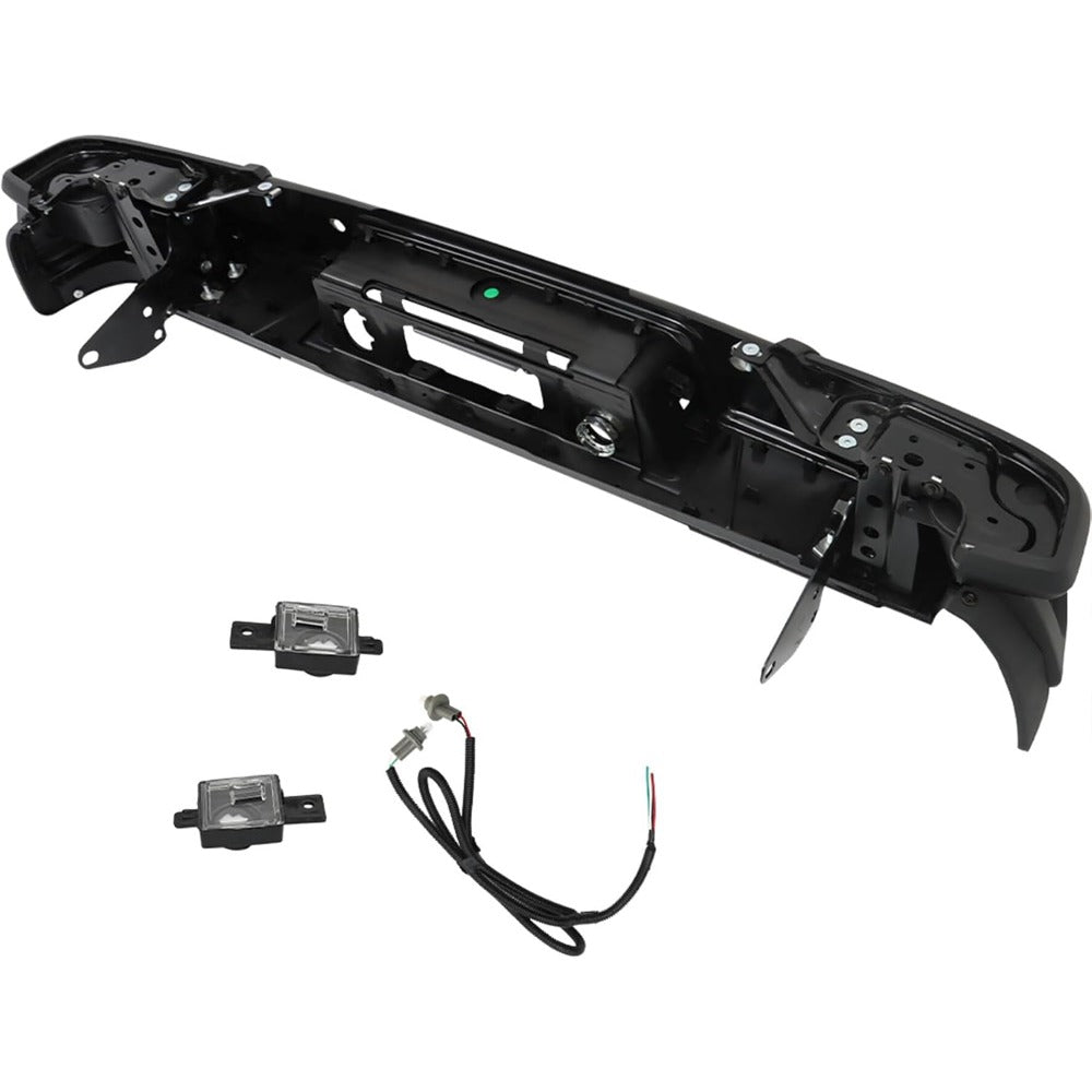 Black Rear Step Bumper Assembly for Chevrolet Colorado & GMC Canyon 2019-2021, with Sensor Holes, GM1103205