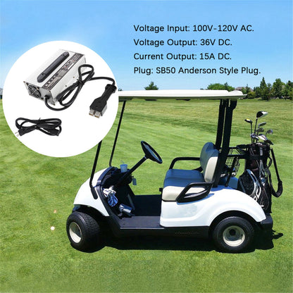 munirater 36 Volt 15AMP SB50 Style Plug Golf Cart Battery Charger with Handle Replacement for EZGO Marathon Golf Carts