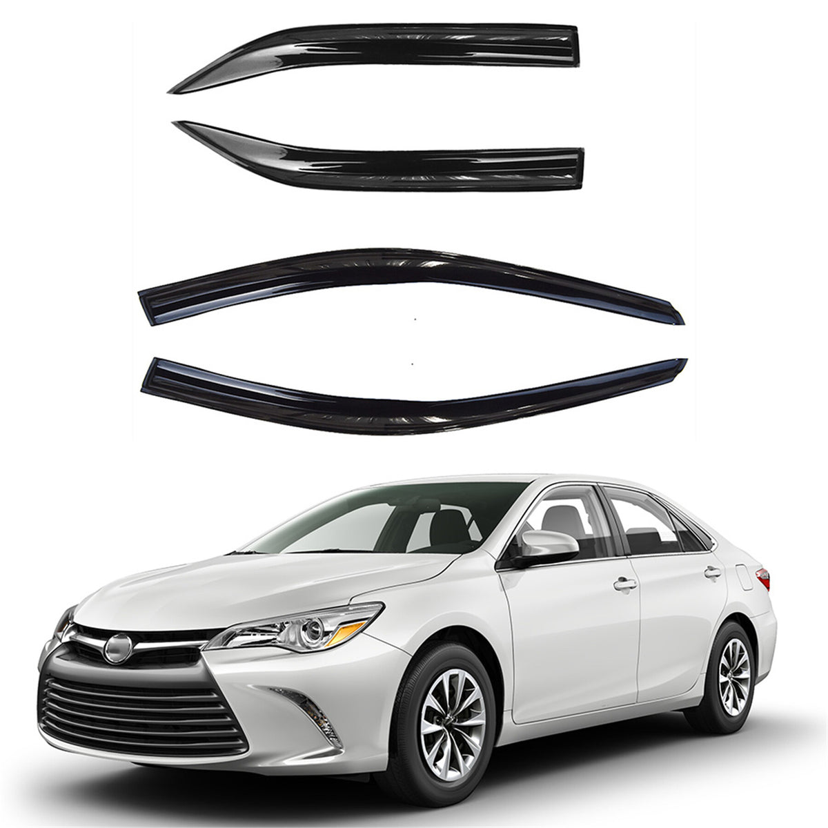 munirater Side Window Visor Vent Rain Guard Deflector Replacement for 2012-2017 Toyota Camry