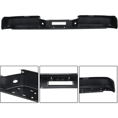 Black Steel Rear Bumper Face Bar for Nissan Titan XE 2007-2010 / S 2011-2015, NI1102152