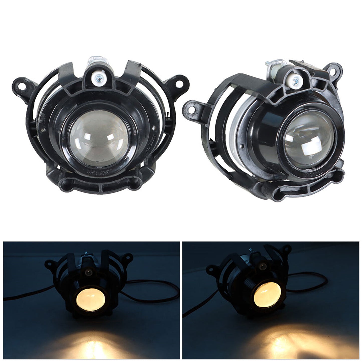 munirater 1 Pair of Clear Lens Bumper Fog Light Lamp Assembly Passenger & Driver Side Replacement for 2010-2013 Buick LaCrosse