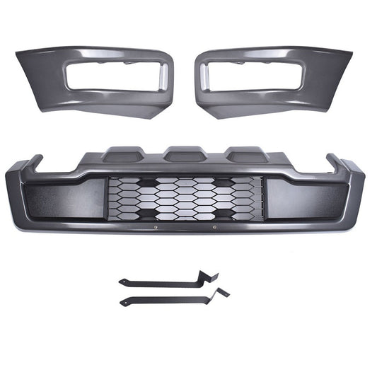 munirater Gray Steel Front Bumper Assembly Kit Replacement for 2018 2019 2020 F-150