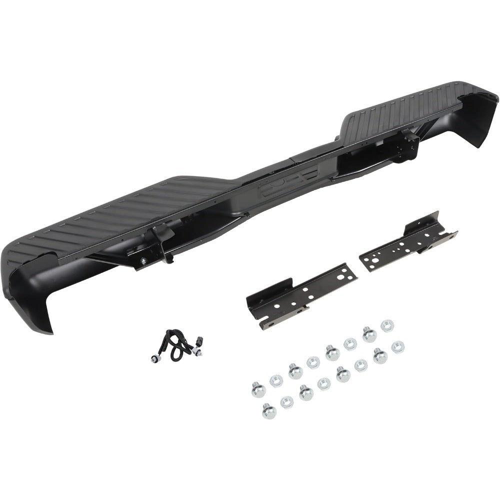 Black Steel Rear Step Bumper for Nissan Titan 2004-2015, NI1103117