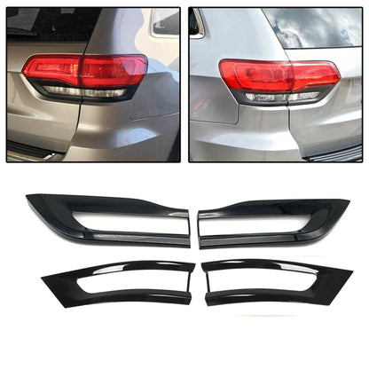 munirater Black Rear Tail Light Trim Bezel Kit Replacement for 2014-2020 Grand Cherokee