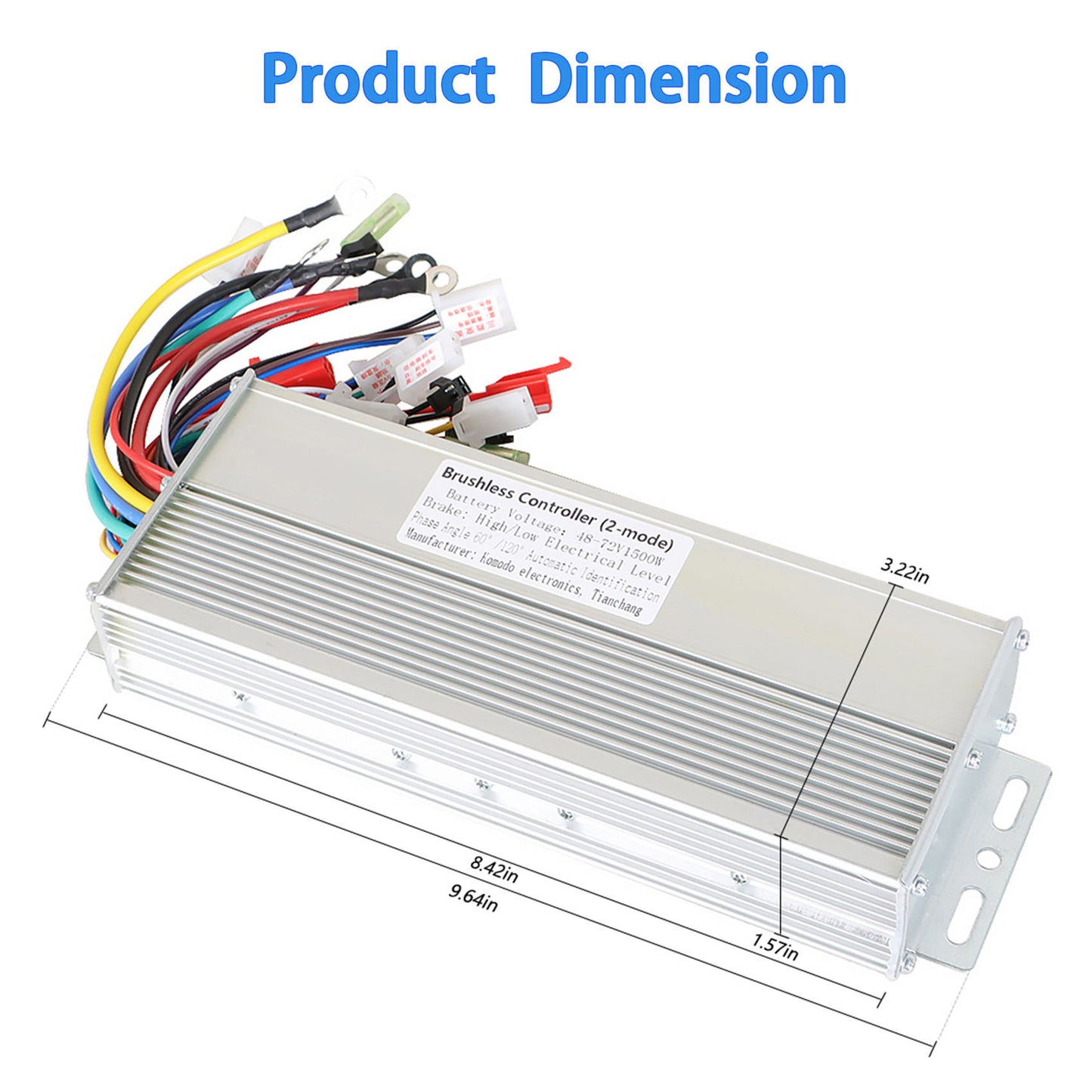 munirater 48/72V 1500W Brushless DC Motor Speed Cntroller Replacement for Electric Bike