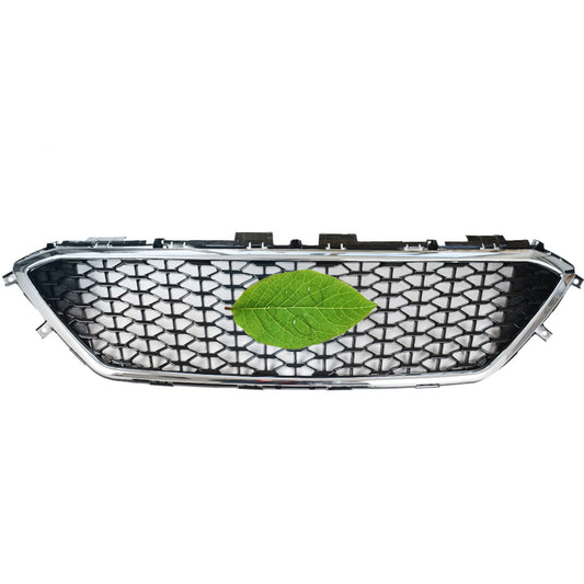 munirater Front Upper Grille Chrome Honeycomb W/O Radar Hole Replacement for 2015-2017 Sonata