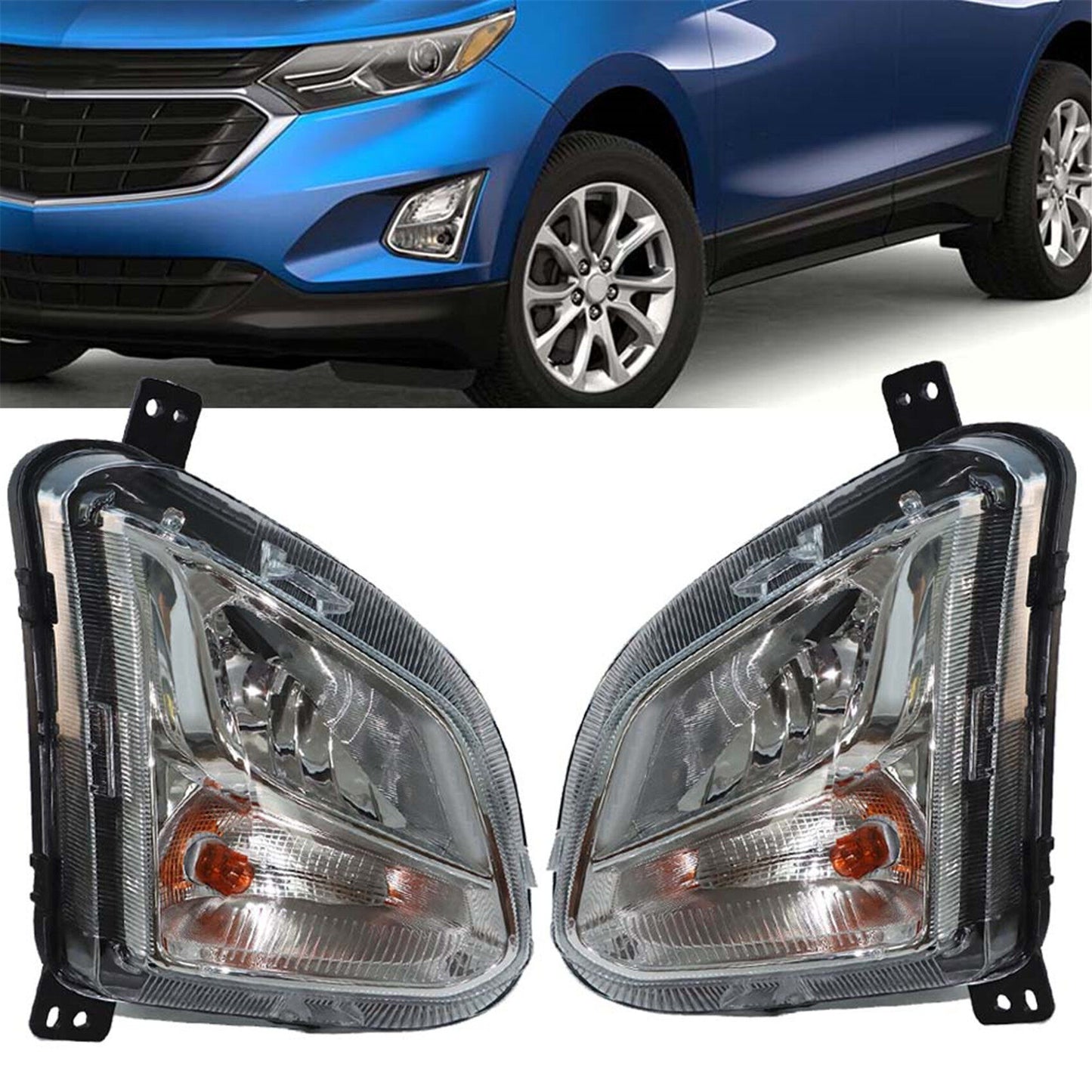 munirater 2-Pack Fog Light Lamp w/Signal Light Driver Passenger Side 84226249 GM2592323 Replacement for 2018-2020 Equinox