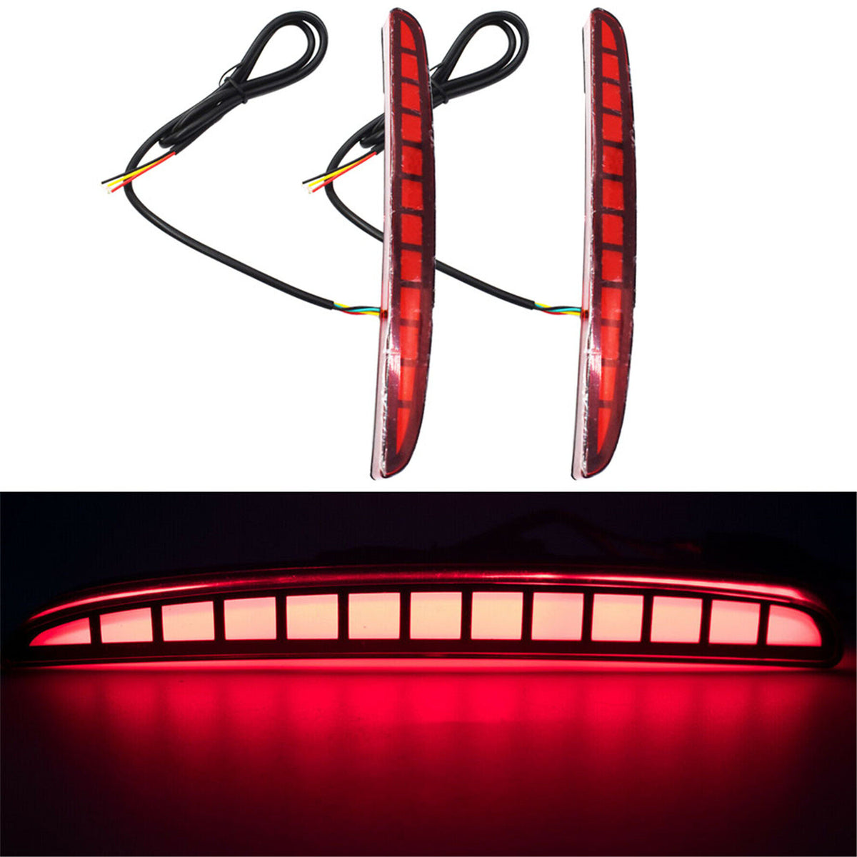 munirater Super Bright Low Power LED Bulbs Replacement for Honda Civic 2016-19 LED Brake Lights Tail Brake Lights Turn signal Lights Brilliant Red