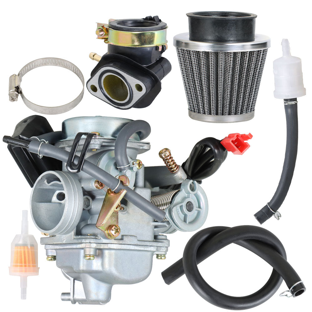 26mm Carburetor Kit with Air Filter and Intake Boot for GY6 150cc ATVs