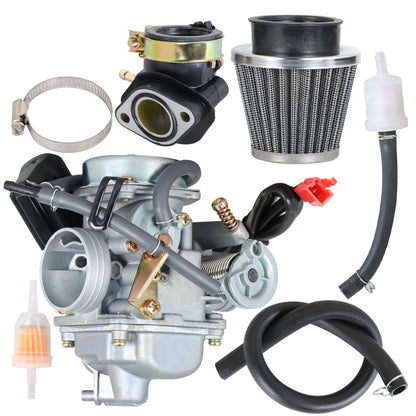26mm Carburetor Kit with Air Filter and Intake Boot for GY6 150cc ATVs