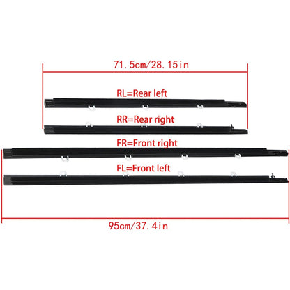 Chrome Window Weatherstrip Kit for Acura TSX Sedan, 4-Piece