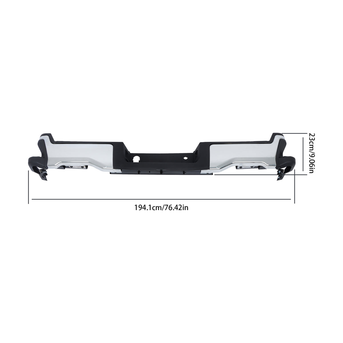 Steel Rear Bumper Assembly Black Replacement for F250 F350