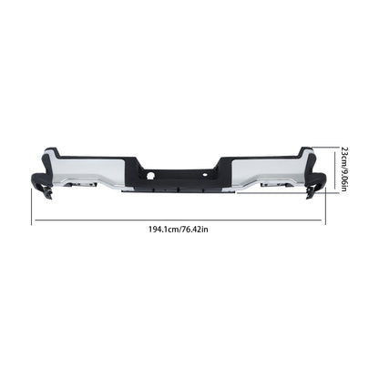 Steel Rear Bumper Assembly Black Replacement for F250 F350