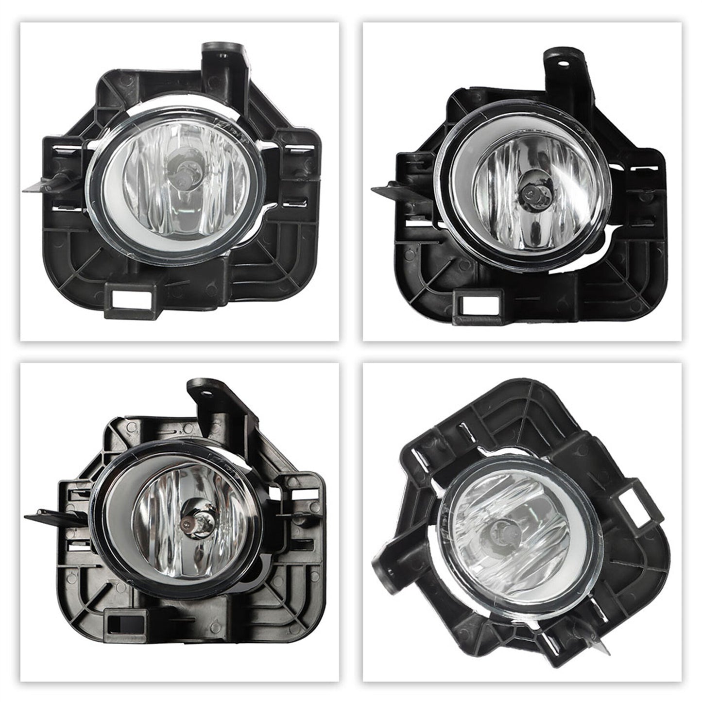 munirater 1 Pair of Fog Lights Assembly with Wiring Harness & Switch Replacement for 2007-2009 Nissan Altima