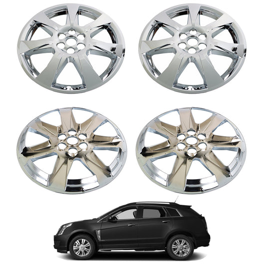 munirater 4PCS Chrome Clad Wheel Covers Replacement for 2010 2011 2012 2013 SRX 22770789