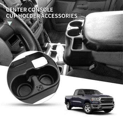 Black Center Console Cup Holder Front Side Replacement for 2003-2012 Ram 1500 2500 3500