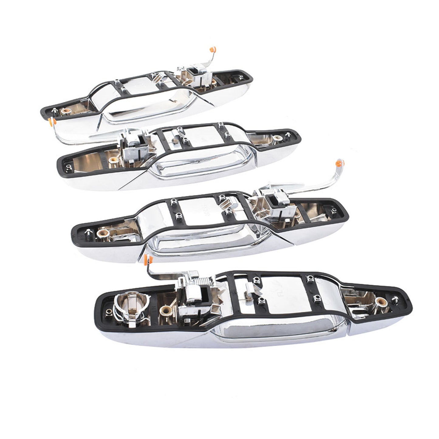 munirater Exterior Chrome Door Handle Set Front Rear Driver Passenger Side Replacement for 2007-2014 Escalade Silverado GM1310163