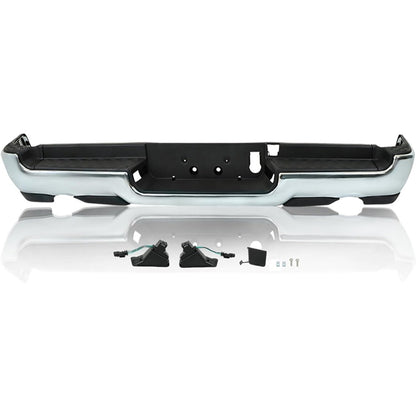 Chrome Rear Bumper Assembly for Ram 1500 2019-2023, without Sensor Holes, CH1103145