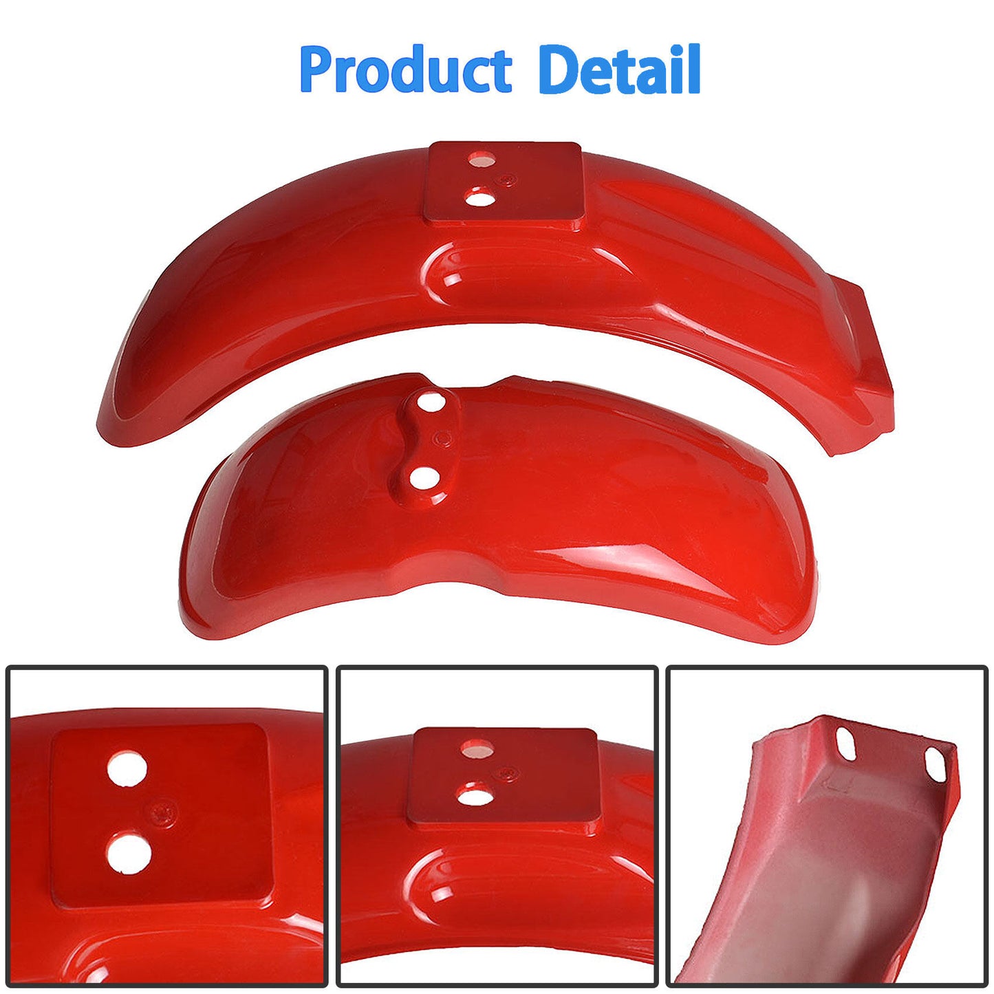 munirater Plastic Red Front & Rear Fender Wheel Splash Guard Cover Replacement for Honda Z50 Z50A Z50R 50CC Mini Trail