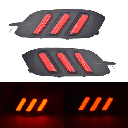 munirater Red LED Rear Bumper Tail Brake Light Lamp LED Bumper Reflector Lamps Replacement for 2016-2020 Honda Civic Sedan, Function as Tail, Brake & Rear Fog Lights