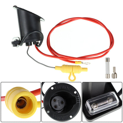 munirater 48V DC Charger Receptacle and Fuse Kit Replacement for Club Car Golf Cart 1995 - Up 101802101