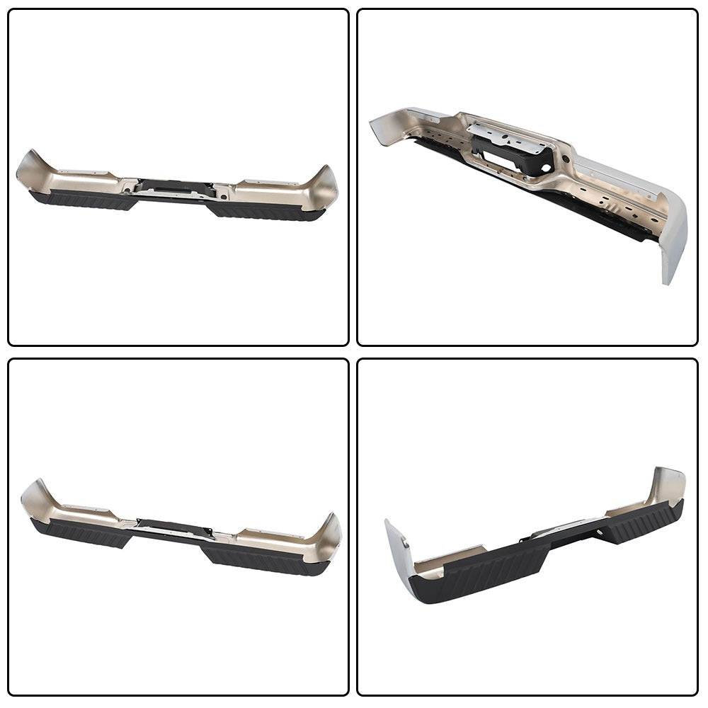 Chrome Steel Rear Bumper for Ford F-150 2006-2008, without Sensor Holes, FO1103136