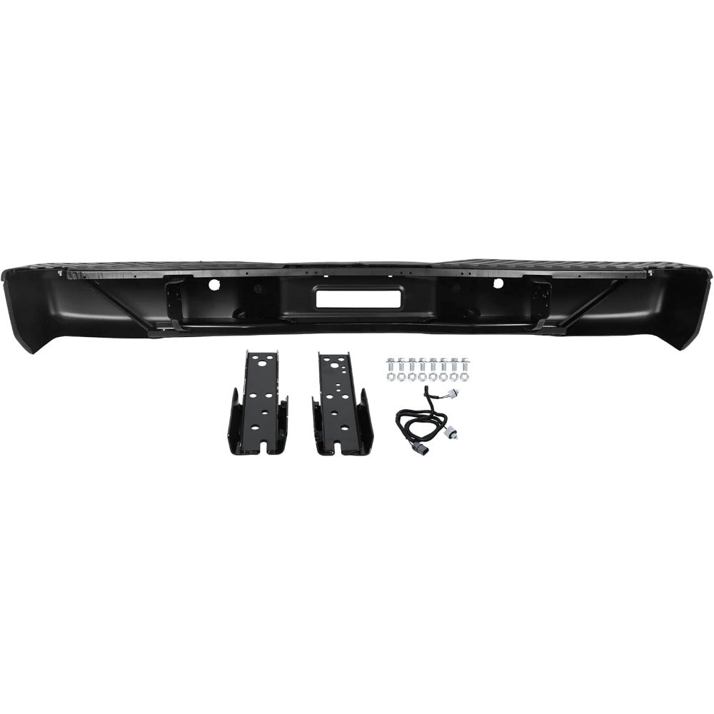 Black Steel Rear Step Bumper for Nissan Titan 2004-2015, NI1103110