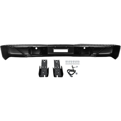 Black Steel Rear Step Bumper for Nissan Titan 2004-2015, NI1103110