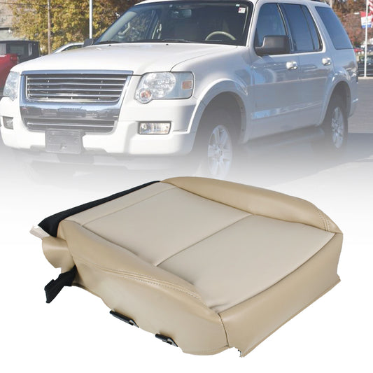 munirater Driver Side Bottom Leatherette Seat Cover Tan For 06-08 Ford Explorer