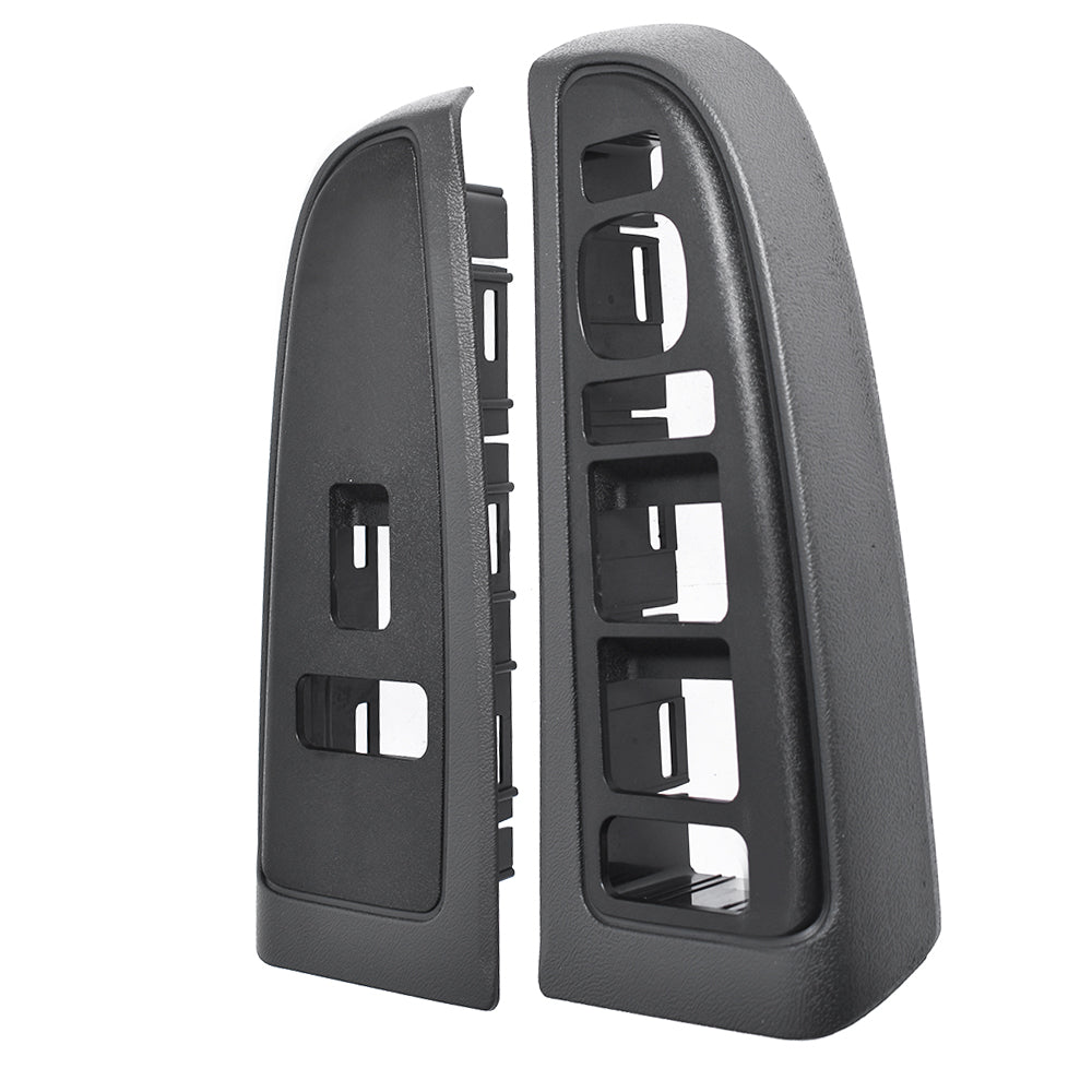 munirater Front Dark Gray Window Switch Trim Bezel Set Replacement for 2003-2007 Silverado Sierra 89045128 89045121